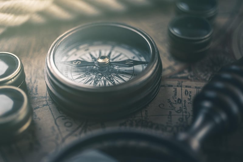Vintage Map and Compass